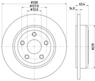 8DD 355 122-671 - Tarcza hamulcowa HELLA PAGID 