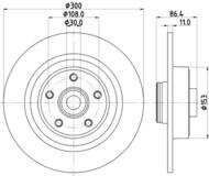 8DD 355 123-321 - Tarcza hamulcowa HELLA PAGID 