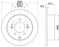 8DD 355 125-301 - Tarcza hamulcowa HELLA PAGID 