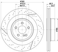 8DD 355 126-871 - Tarcza hamulcowa HELLA PAGID 