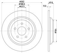 8DD 355 126-571 - Tarcza hamulcowa HELLA PAGID 