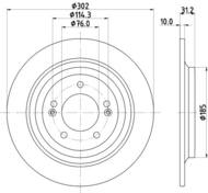 8DD 355 126-681 - Tarcza hamulcowa HELLA PAGID 