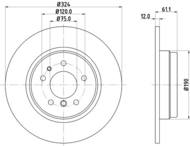 8DD 355 127-111 - Tarcza hamulcowa HELLA PAGID 