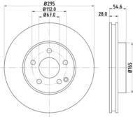 8DD 355 127-751 - Tarcza hamulcowa HELLA PAGID 