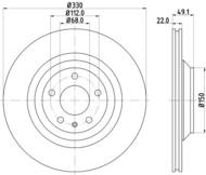 8DD 355 128-321 - Tarcza hamulcowa HELLA PAGID 