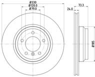 8DD 355 128-431 - Tarcza hamulcowa HELLA PAGID 