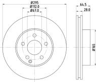 8DD 355 128-781 - Tarcza hamulcowa HELLA PAGID 