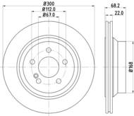 8DD 355 129-791 - Tarcza hamulcowa HELLA PAGID 