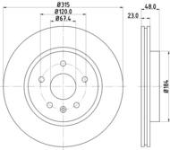 8DD 355 129-101 - Tarcza hamulcowa HELLA PAGID 