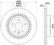 8DD 355 129-151 - Tarcza hamulcowa HELLA PAGID 