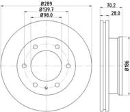 8DD 355 129-181 - Tarcza hamulcowa HELLA PAGID 