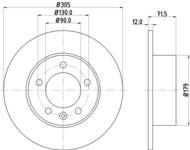 8DD 355 129-201 - Tarcza hamulcowa HELLA PAGID 