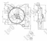 009-014-0010 - Wentylator chłodnicy DEPO PSA BERLINGO 02- 1.1i/ XSARA N0/N1/N2 00- 1.4i/