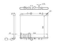 009-017-0044 - Chłodnica wody DEPO PSA/FIAT 807/C8 02- 2.0Hdi-2.2Hdi 2.0i 16V
