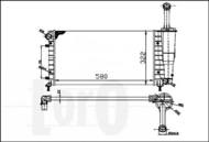 016-017-0058 - Chłodnica wody DEPO FIAT IDEA 1.2-1.4 04- /LANCIA YPSILON