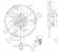 037-014-0002 - Wentylator chłodnicy DEPO /bez obud./ Opel Astra G/Zafira 1.2-2.0 16V 98-05