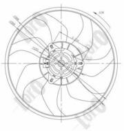 037-014-0019 - Wentylator chłodnicy DEPO /bez ra my/ OPEL ADAM 13- 1.2 16V/CORSA D 06- 1.2