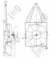 037-014-0023 - Wentylator chłodnicy DEPO /z ramą /OPEL COMBO 93- 1.2i/CORSA 93-/TIGRA 94- 1.4 16V