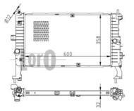 037-017-0087-B - Chłodnica wody DEPO OPEL OPEL MERIVA 1.7CDTI 03-