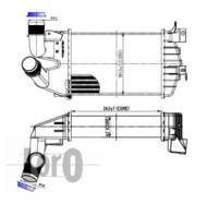 037-018-0003 - Chłodnica powietrza DEPO (intercooler) OPEL ASTRA H 04-/ZAFIRA B 05- 1.3-1.7CDTi