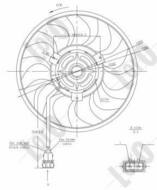 053-014-0023 - Wentylator chłodnicy DEPO VAG TRANSPORTER T4 90- 2.4D