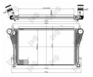 053-018-0014 - Chłodnica powietrza DEPO (intercooler) VAG A3/LEON/GOLF 12-/OCTAVIA 13-/PASSAT 14-/TIGUAN 16-