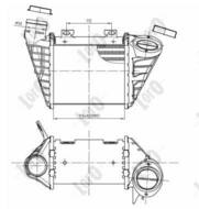 053-018-0016 - Chłodnica powietrza DEPO (intercooler) VAG GOLF 1.9 Tdi 94-/GOLF III 1.9 Tdi 91-/VENTO 1.9 Tdi 91