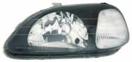 217-1120R-LD-E2 - Reflektor DEPO /P/ HONDA H4 wewn. czarny, biały, reg. Manualna