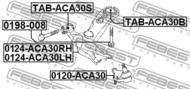 0120-ACA30 - Sworzeń wahacza FEBEST /przód dolny/ TOYOTA RAV4 05-13