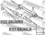 0121-GSU40RH - Końcówka kierownicza FEBEST /P/ TOYOTA HIGHLANDER 4WD 07-13