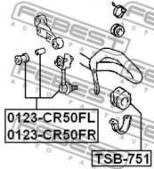 0123-CR50FR - Łącznik stabilizatora FEBEST /przód P/ TOYOTA LITE/TOWNACE/NOAH 96-07
