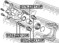 0173-GRX120F - Osłona prowadnicy zacisku hamulcowego FEBEST /przód/ TOYOTA CAMRY 01-06