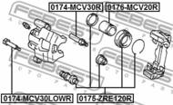 0174-MCV30LOWR - Prowadnica zacisku hamulcowego FEBEST /tył/ TOYOTA CAMRY 01-06