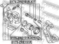 0174-ZRE151R-KIT - Prowadnica zacisku hamulcowego FEBEST /tył/ TOYOTA AVENSIS 03-08