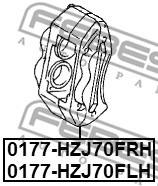 0177-HZJ70FLH - Zacisk hamulcowy FEBEST /przód L/ TOYOTA LAND CRUISER 70 90-
