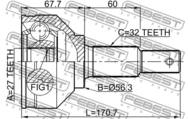 0210-J32 - Przegub nap.FEBEST NISSAN MURANO 07-14