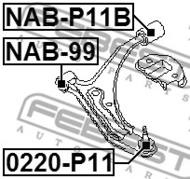 0220-P11 - Sworzeń wahacza FEBEST /przód dolny/ NISSAN PRIMERA 96-01