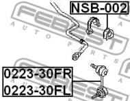 0223-30FL - Łącznik stabilizatora FEBEST /przód L/ NISSAN X-TRAIL 00-06