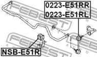 0223-E51RL - Łącznik stabilizatora FEBEST /tył L/ NISSAN ELGRAND E51 2002-2010 /INFINITI