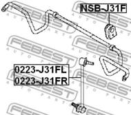 0223-J31FR - Łącznik stabilizatora FEBEST /przód P/ NISSAN TEANA 03-08