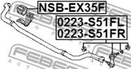 0223-S51FR - Łącznik stabilizatora FEBEST /przód P/ INFINITI QX70/FX 08-