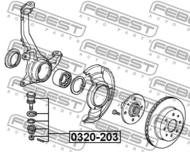 0320-203 - Sworzeń wahacza FEBEST /przód dolny/ HONDA CONCERTO 88-92