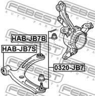 0320-JB7 - Sworzeń wahacza FEBEST /przód dolny/ HONDA LIFE 03-08