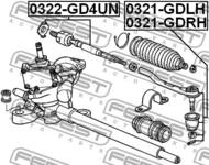 0322-GD4UN - Drążek kierowniczy FEBEST HONDA JAZZ/FIT 02-08