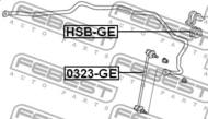 0323-GE - Łącznik stabilizatora FEBEST /przód/ HONDA JAZZ/FIT 09-13