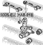 0325-EU - Wahacz FEBEST /tył górny/ HONDA CIVIC 01-06