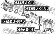 0374-RD5LR - Prowadnica zacisku hamulcowego FEBEST /tył/ HONDA ACCORD 02-08