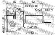 0410-004A44 - Przegub nap.FEBEST HYUNDAI ACCENT/VERNA 99-13