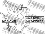 0423-CW8RL - Łącznik stabilizatora FEBEST /tył L/ MITSUBISHI OUTLANDER 06-12