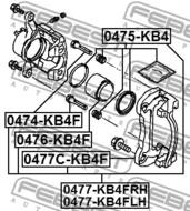 0474-KB4F - Prowadnica zacisku hamulcowego FEBEST /przód/ MITSUBISHI PAJERO/MONTERO SPORT/CHALLENGER 08-